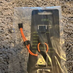 Black and Orange Phone Strap